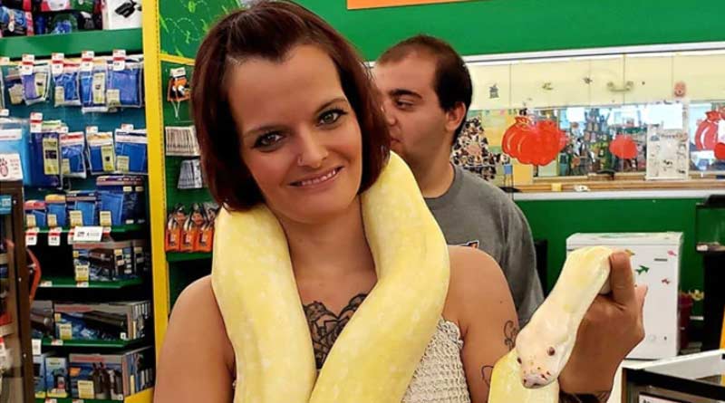 Woman in US found dead with python wrapped around