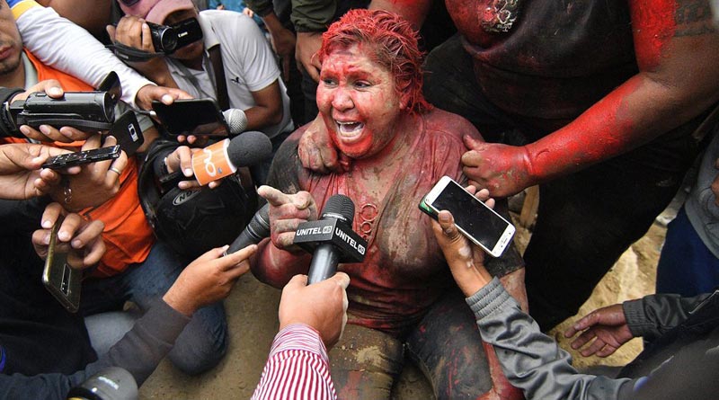 Bolivian Mayor assaulted by protesters in post-election chaos