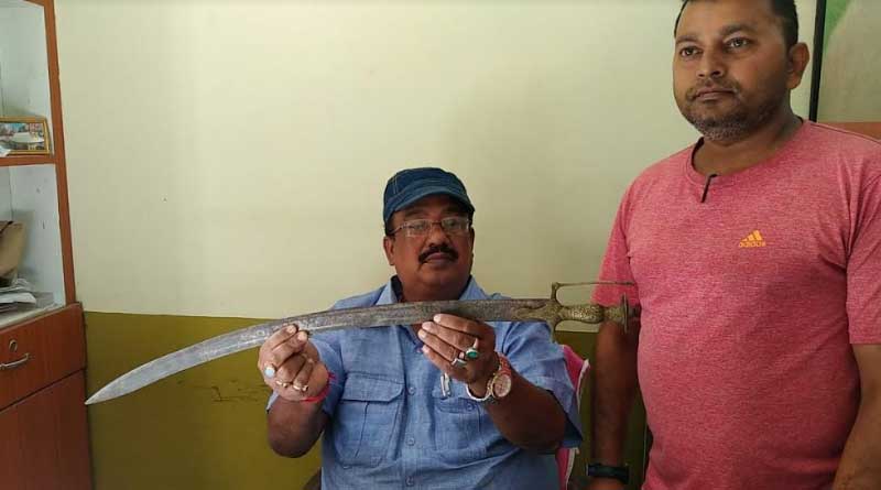 Public recovered sword from a drain in Siliguri area on saturday