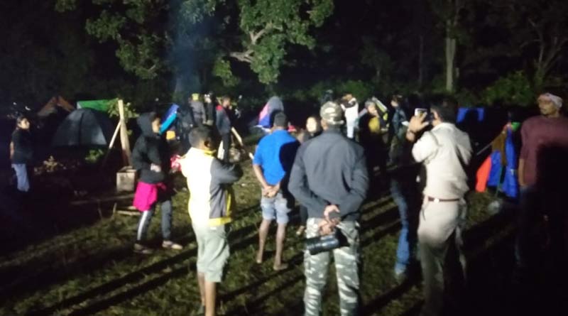 Tourists were involved in a picnic inside the forest of Jhargram