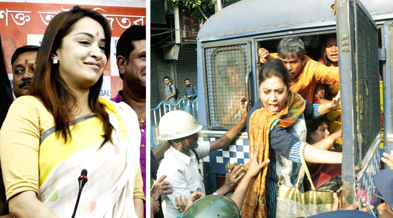 Today Kolkata Police arrested BJP leader Rimjhim Mitra from protest rally