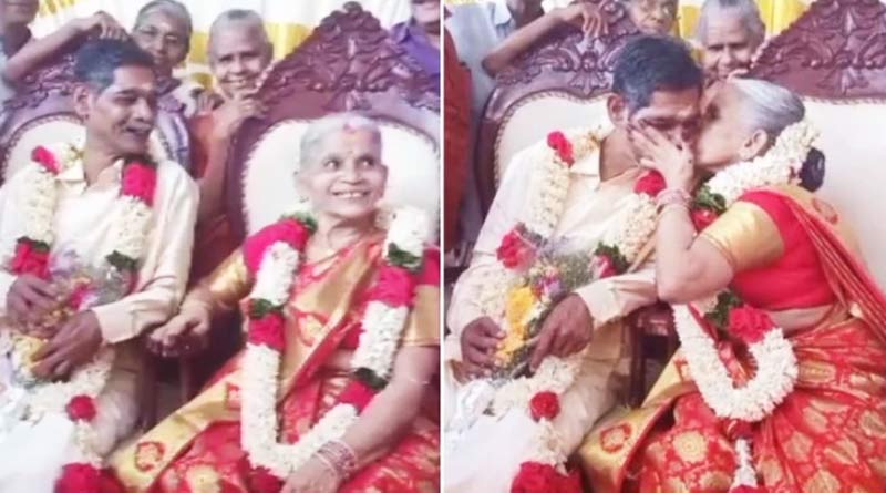Elderly couple got married at Kerala old-age home