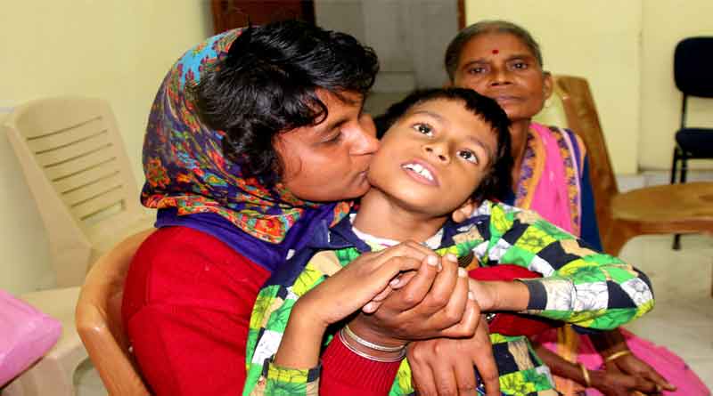 Son meets mother after two years in an emotional reunion