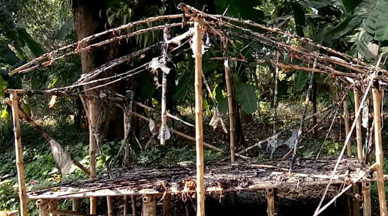TMC party office set on fire at Debanandapur, Hooghly.