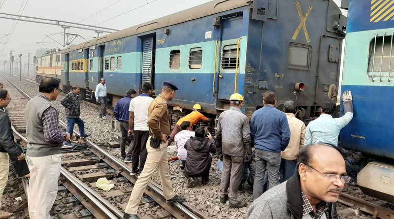 Train derailed in Asansol on the way to dhanbad on sunday