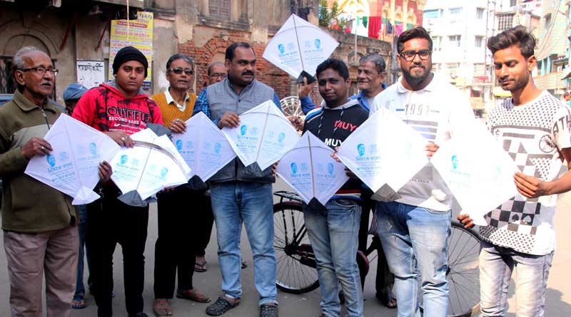 TMC Councilor uses kites to protest against CAA and NRC