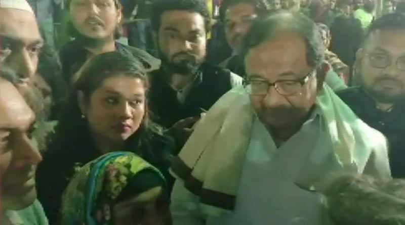 Former finance minister P Chiduambaram joins CAA protest
