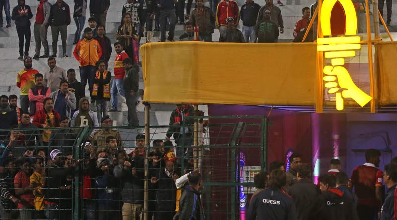 East Bengal supporters got furious as the team defeated against Gokulam