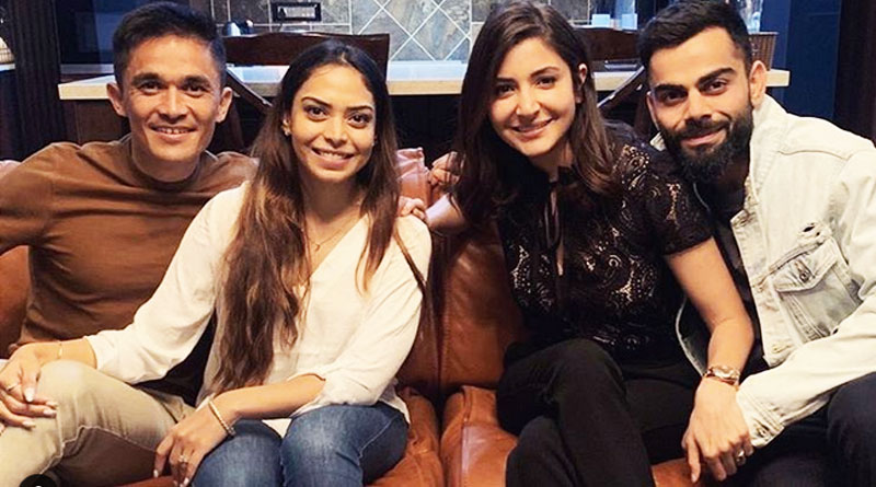 Virushka were invited for dinner at Sunil Chhteri's place