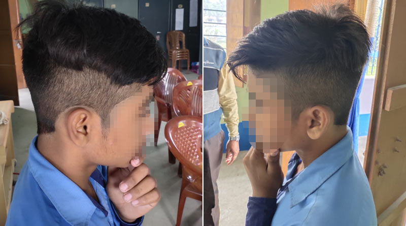 Head master of Gaighata high school cuts student's hair as punishment