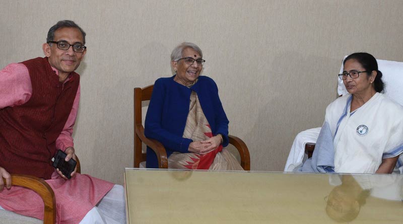 Nobelprize winer Abhijit Banerjee meets Mamata Banerjee at Nabanna