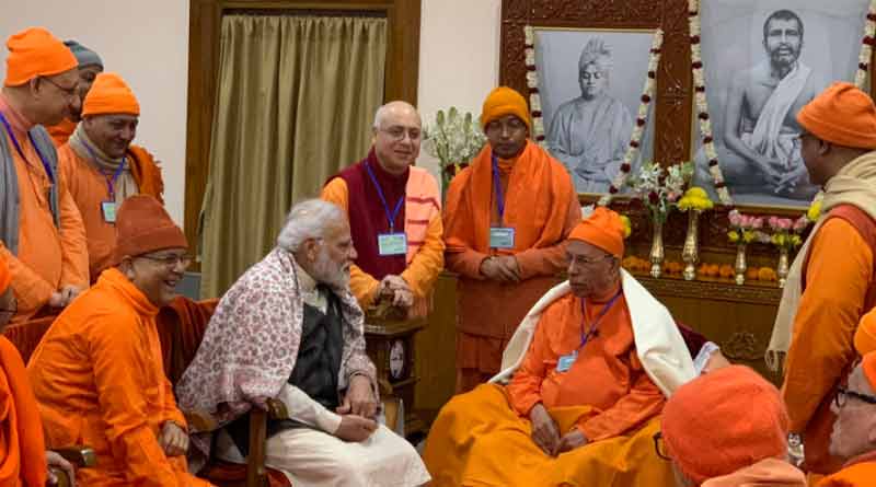 PM Modi's Kolkata tour Live:He reaches at Belur math to stay at night