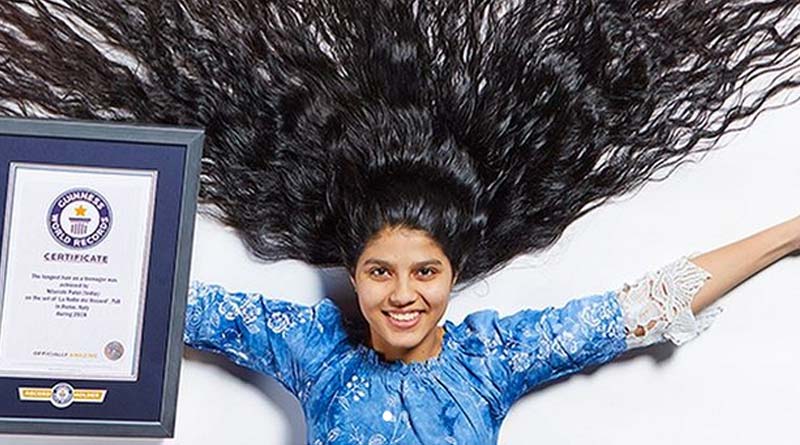 Gujarat teen eet world record with hair over 6-feet long
