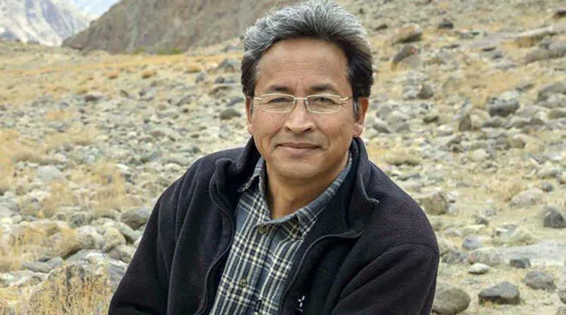 Sonam Wangchuk swam in Sindh River and said to save environment