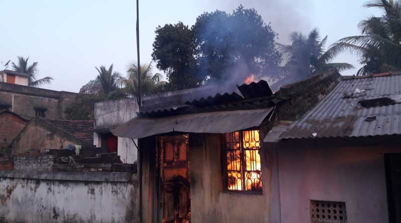 Cylinder blast at a house in Durgapur, part of the house demolished