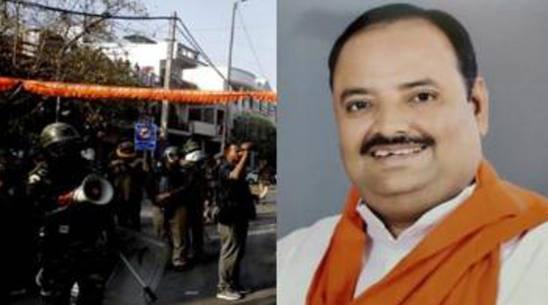BJP MLA Abhay Verma leads march with Goli maaro