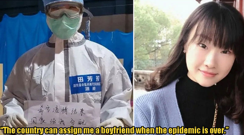 Chinese nurse asks government to 'assign' boyfriend to her as reward