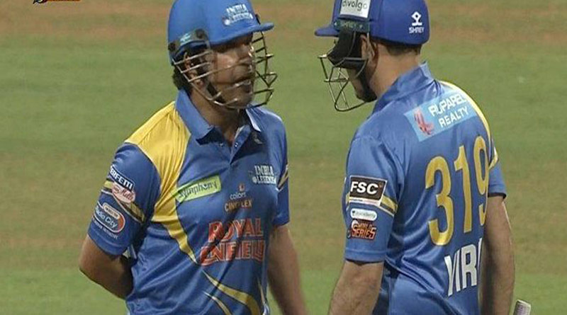 Virender Sehwag and Tendulkar opened for India Legends on Saturday
