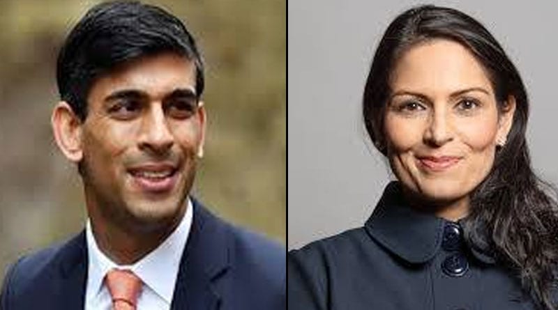 Rishi Sunak and Home Minister Priti Patel running the show in Britain