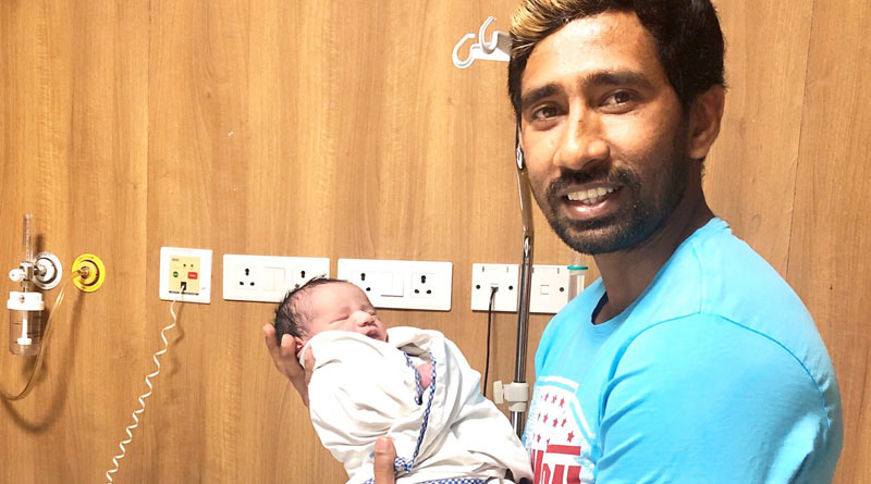 Wriddhiman Saha has been blessed with a baby boy