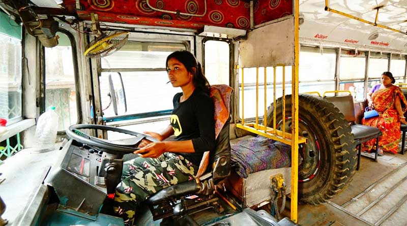 Meet Kalpana Mandal whos is the youngest woman bus driver in kolkata