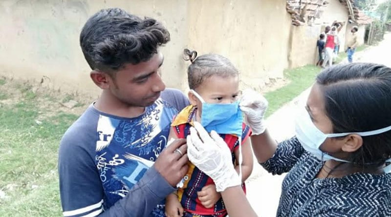 A group of student distributes mask and soap in asansol