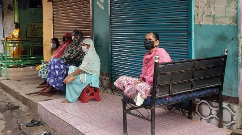 Call girl are waiting for customers wearing masks due to corona fear