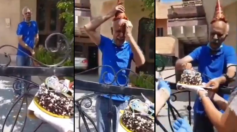Elderly man got suprised as Haryana Cops wished him on birthday