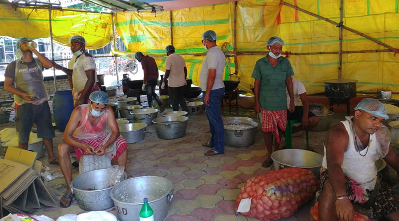 Community kitchen started preparing meal in Diamon Harbour area from today