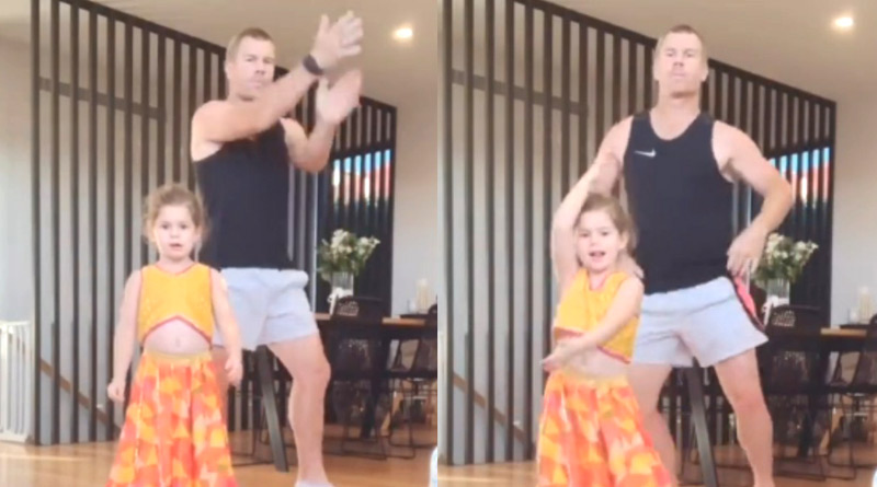 David Warner dances with daughter Indi to Katrina Kaif's song