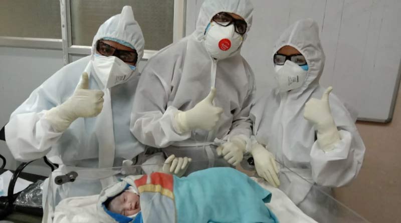 A corona patient gives birth in Uluberia's Sanjiban Hospital