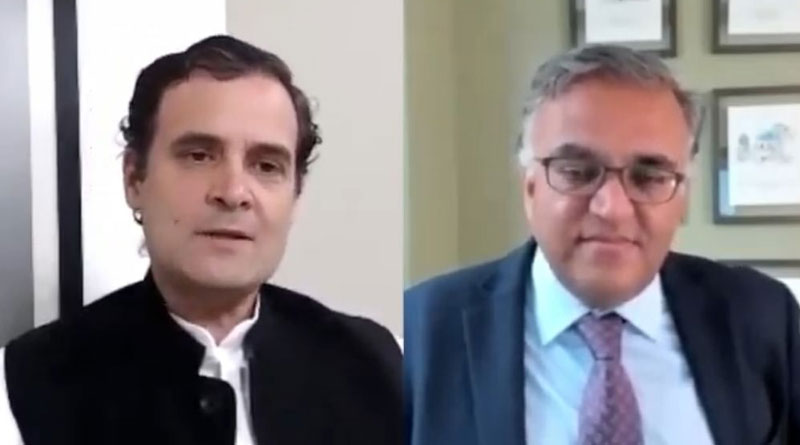 Congress leader Rahul Gandhi held a dialogue with two experts