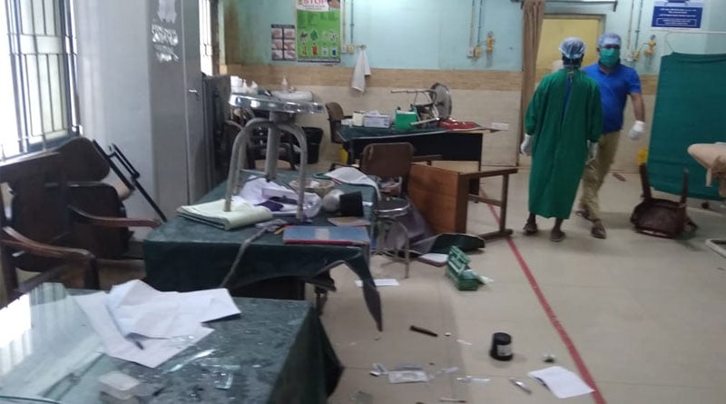 Sagar Dutta medical college vandalised by mob on friday morning