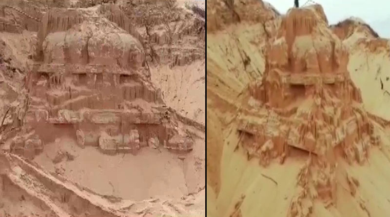 Nellore: A structure found unearthed, locals claim it's a Shiva Temple