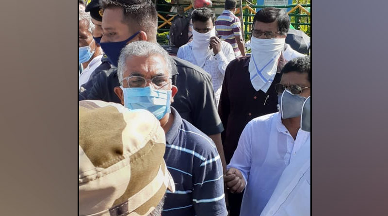 Clash broke out between cops and BJP worker on wednesday