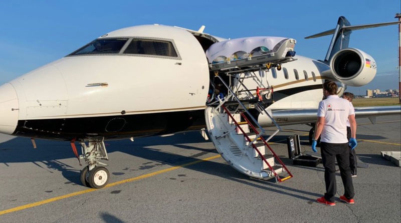 Russia Germany poison Alexei Navalny plane travell
