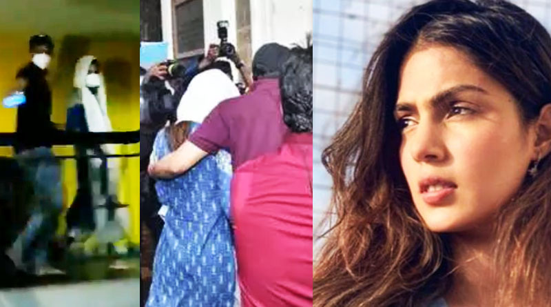 Actress Rhea Chakraborty reaches to ED office with brother