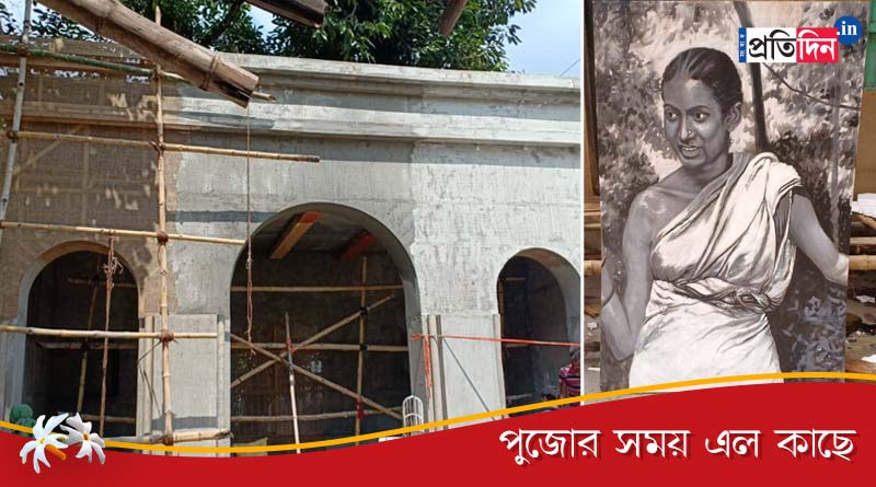 Theme of Durga puja of Aurobindo Setu Sarbajanin Durgapuja Samiti is Pather Panchali | Sangbad Pratidin