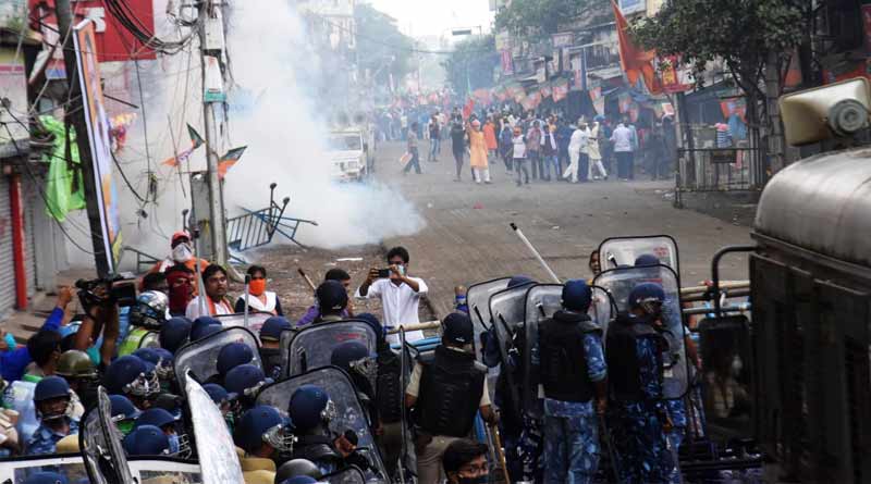 BJP nabanna avijan in Bengali News: Howrah city police claimed firearm licensed from Jammu & Kashmir ।Sangbad Pratidin