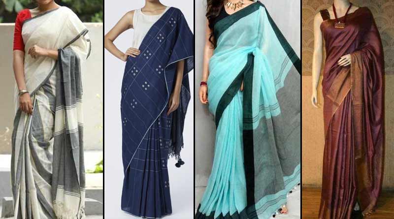 Puja fashion in Bengali News: This year you may look gorgeous by wear Khadi saree ।Sangbad Pratidin