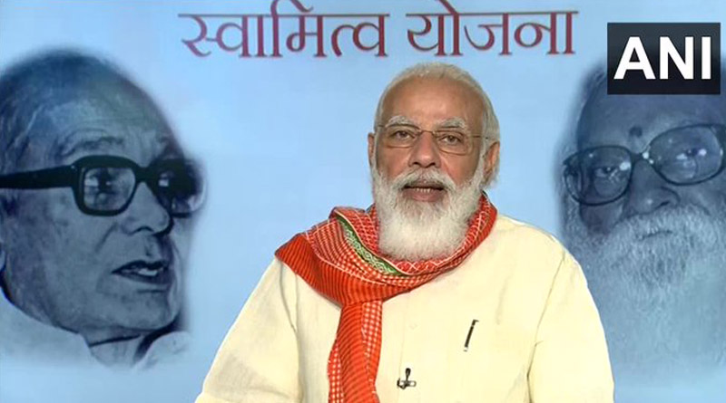 Prime Minister Narendra Modi launched the physical distribution of property cards under the ''SVAMITVA'' scheme