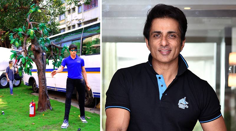 Sonu Sood news in Bengali: Actor is flattered to see his idol in Kolkata's Puja Pandal, sends messege | Sangbad Pratidin