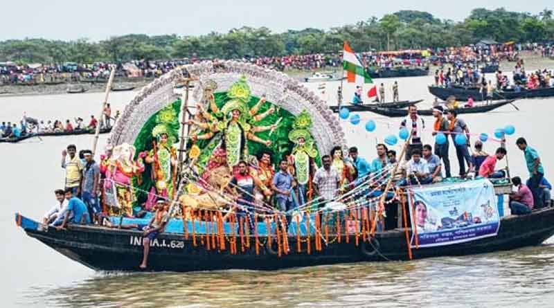 Taki municipality permitted the immersion of durga idol ।Sangbad Pratidin