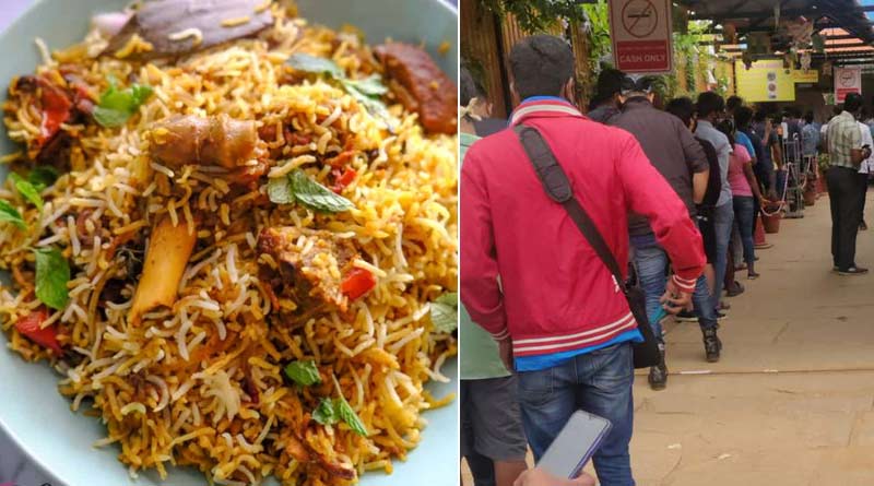 Bangla news biryani love: Karnataka People queue up at an eatery in Hoskote to buy biryani, see video| Sangbad Pratidin