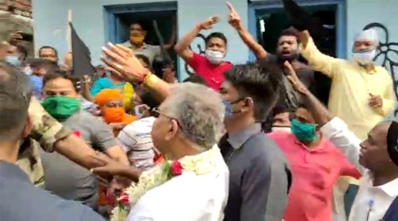 MP Dilip Ghosh faces protest in Tamluk | Sangbad Pratidin