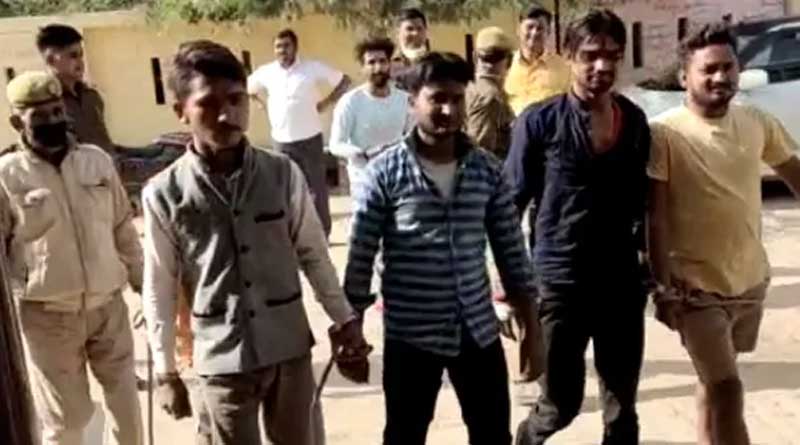 Bengali news: Mathura: 4 Hindu youths chant Hanuman Chalisa at Eidgah on Barsana road, arrested | Sangbad Pratidin
