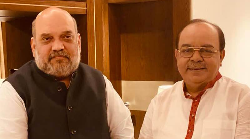 Former Kolkata mayor Sovan Chatterjee and Baishakhi Banerjee meets Amit Shah |Sangbad Pratidin