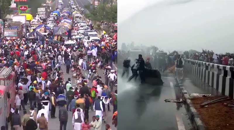 Bengali news: Farmers from Punjab Marching To Delhi Enter Haryana, Get Past Tear Gas, Water Cannons | Sangbad Pratidin