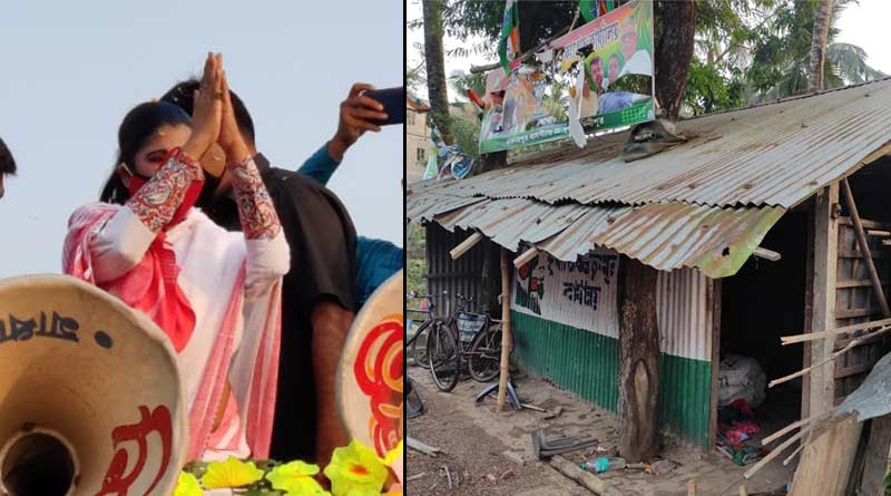 TMC party office allegedly vandalised by bjp | Sangbad Pratidin