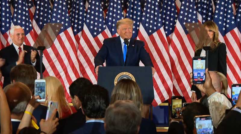 US Presidential Election 2020: Donald Trump declares victory | Sangbad Pratidin